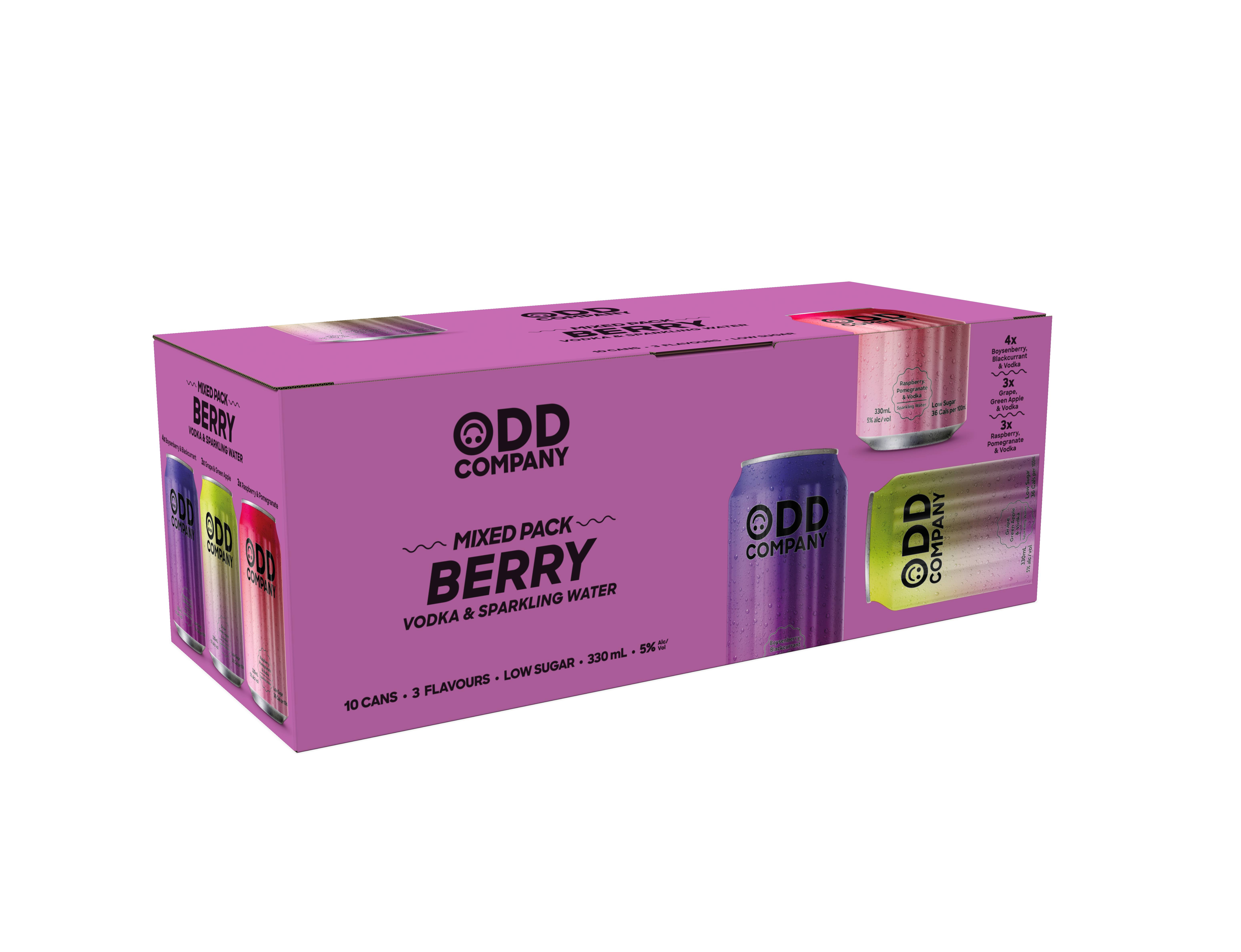 Odd Company Mixed Pk 330Ml Berry