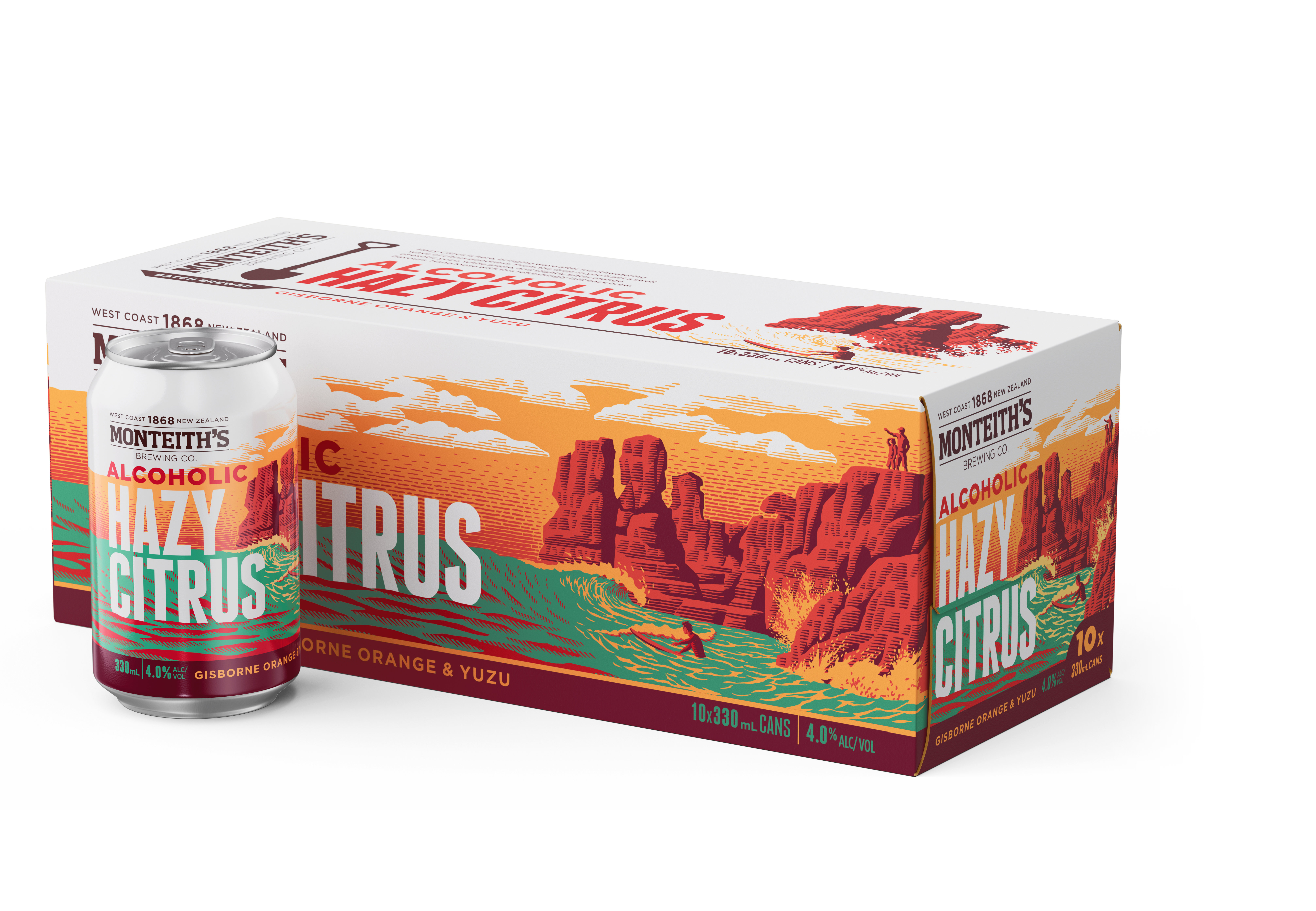 Monteiths Hazycitrus 10Pkcans Withcan